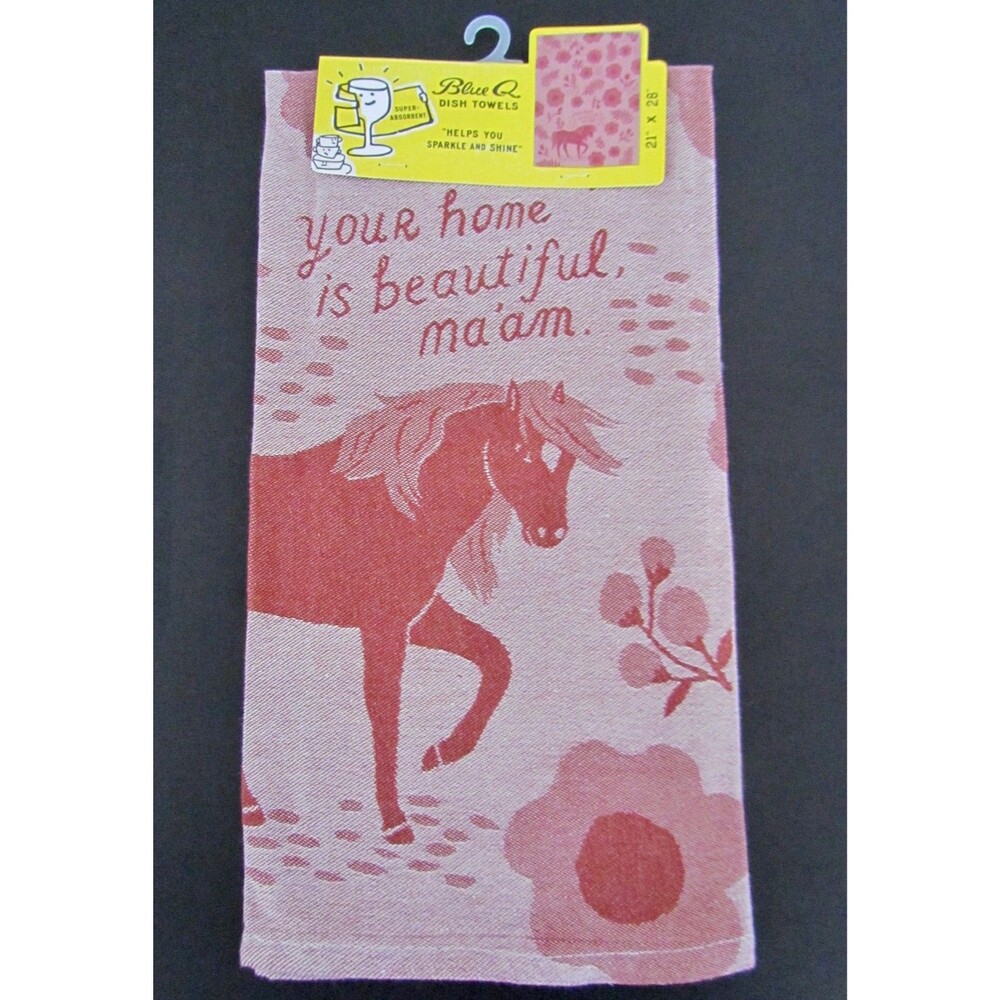 Blue Q Your Home Is Beautiful Ma'am Woven Jacquard Kitchen Dish Cloth Tea Towel
